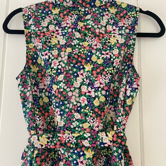 NWT Tommy Hilfiger Floral Sleeveless Button Down Cotton Mini Dress Sz 6 Petite - Picture 8 of 11